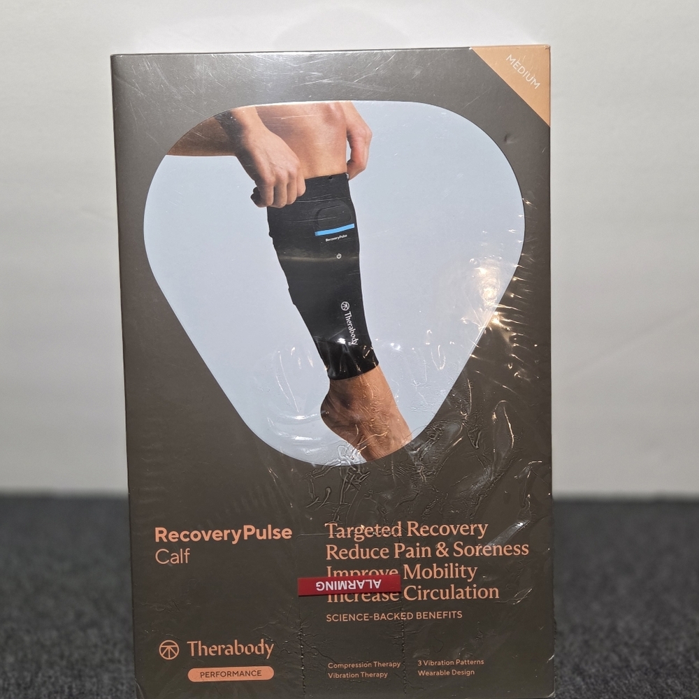 Therabody Performance Calf Sleeve in Black MEDIUM NIB